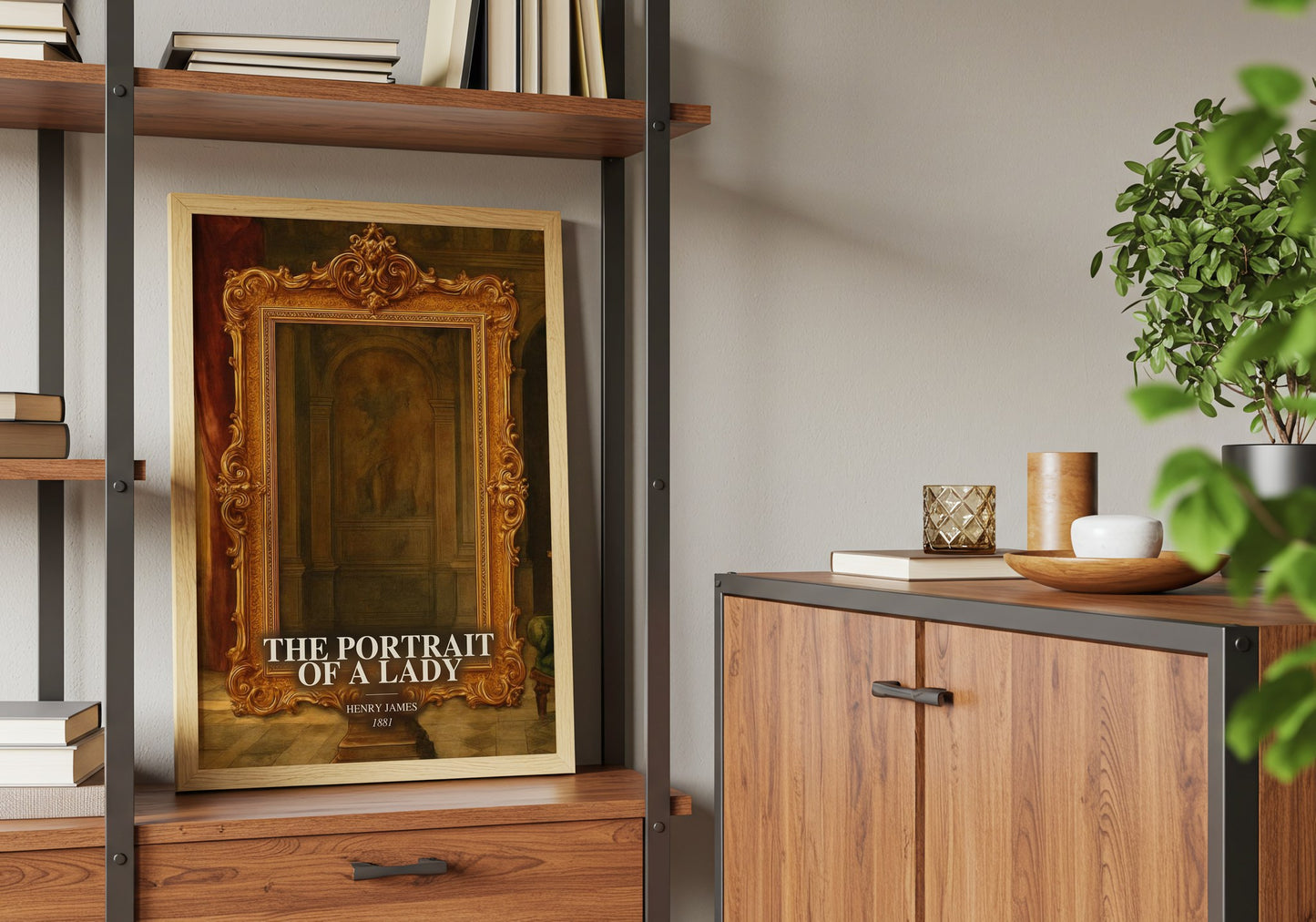 The Portrait Of A Lady book watercolour illustration paper finish options – matte satin gloss