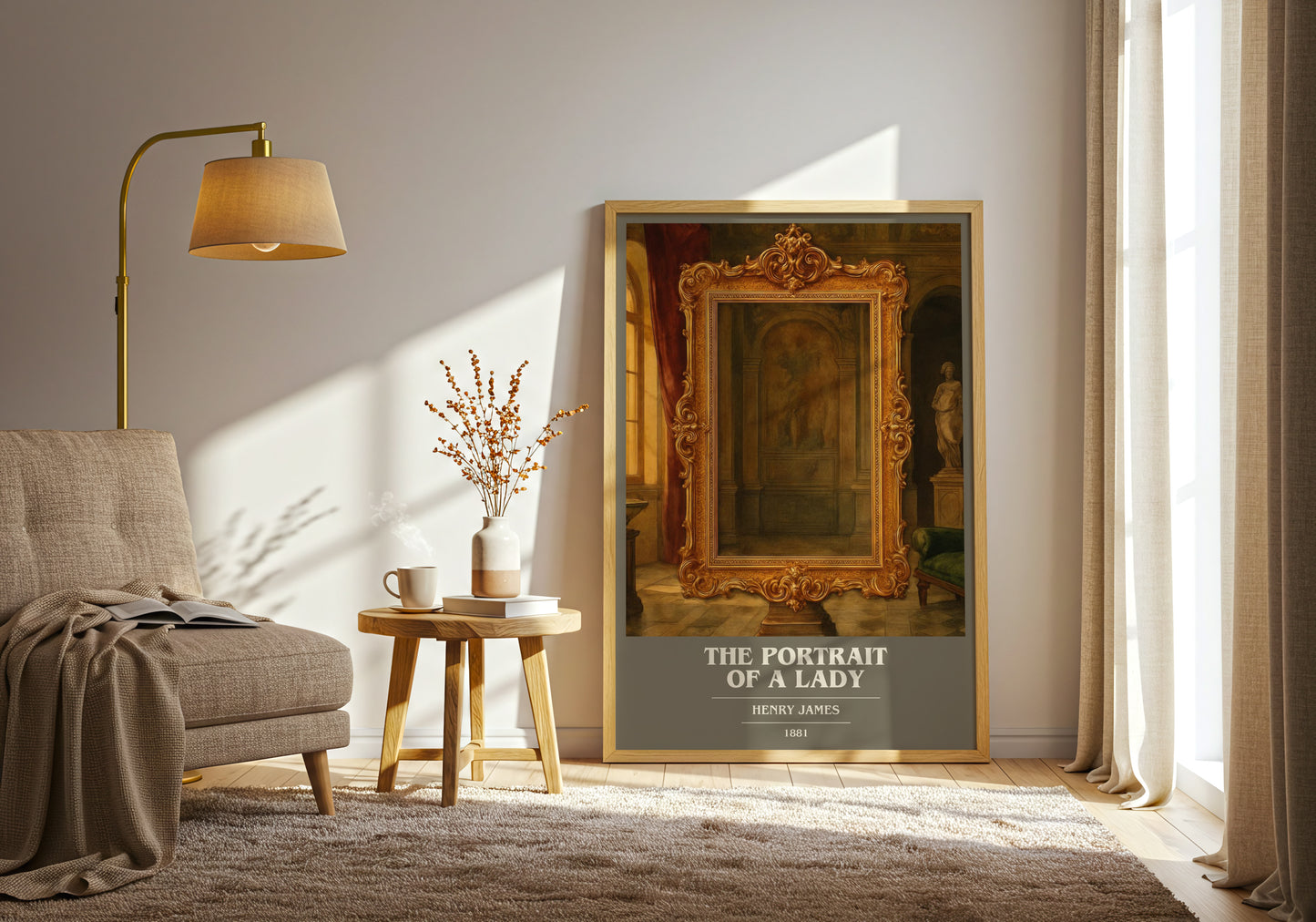 The Portrait of a Lady book cover print on bookshelf – Henry James fan gift