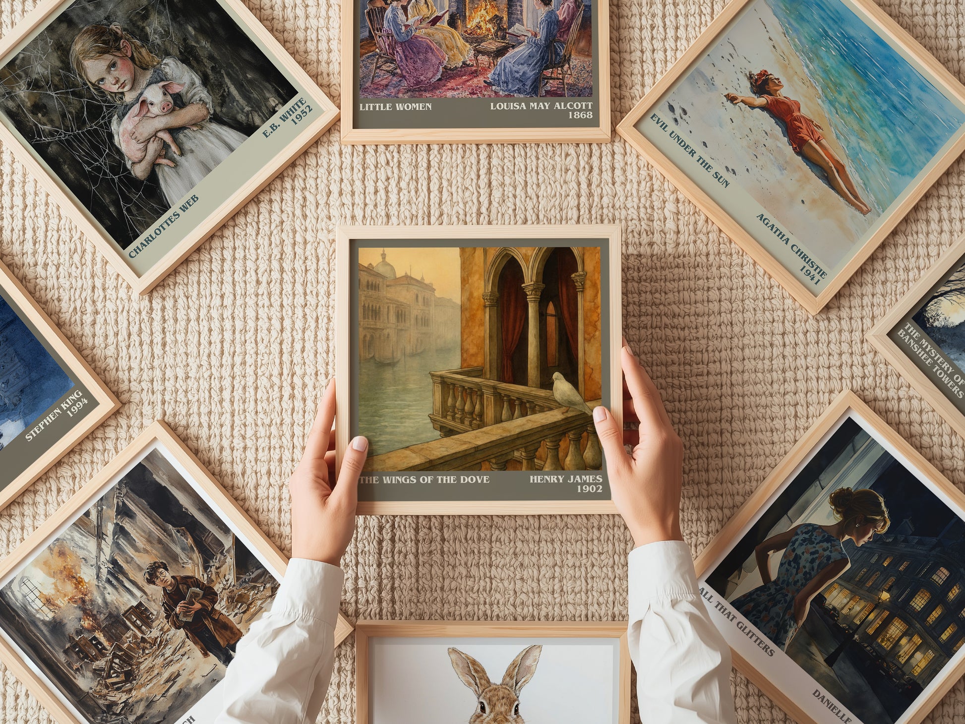 The Wings of the Dove literary book poster framed on wall – classic literature wall art