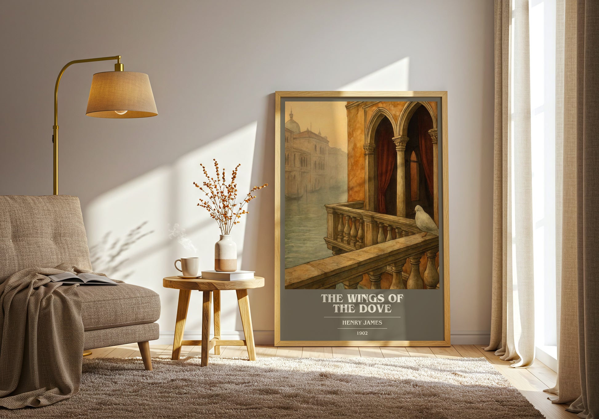The Wings of the Dove book cover print on bookshelf – Henry James fan gift
