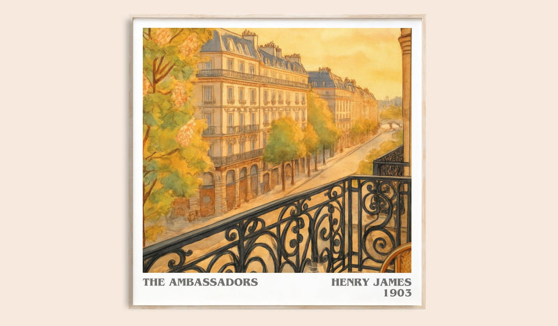The Ambassadors Literary Art Print by Henry James (Square style)
