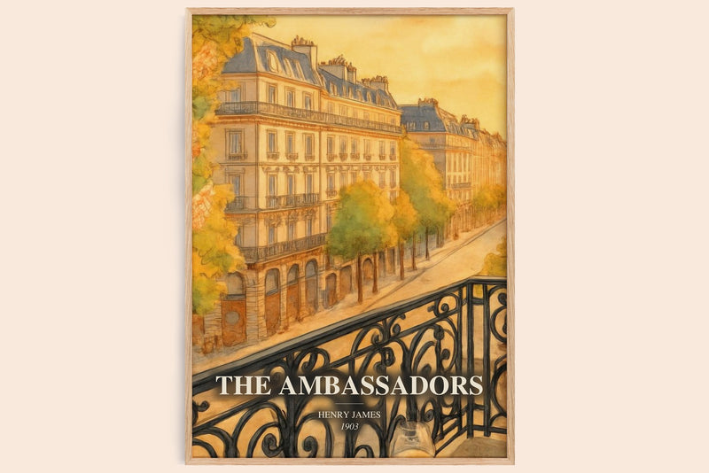 The Ambassadors Book Watercolour Illustration by Henry James (Edge style)