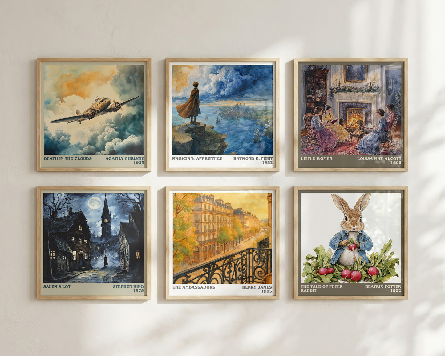 The Ambassadors literary print framed by window – literary home decor