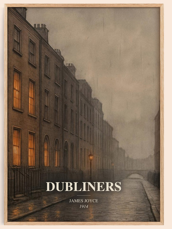 Dubliners watercolour book poster by James Joyce – framed literary art print