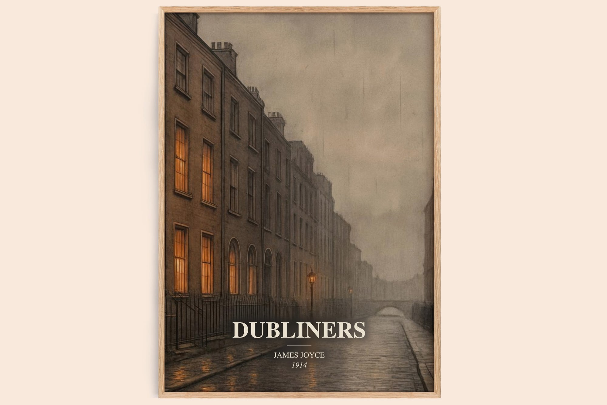 Dubliners watercolour book poster by James Joyce – framed literary art print