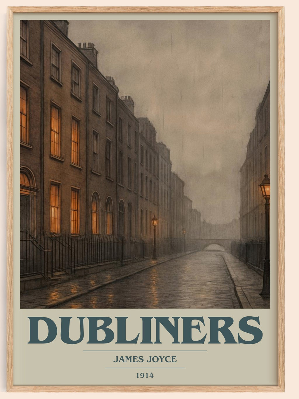 Dubliners book cover book poster by James Joyce – framed literary art print