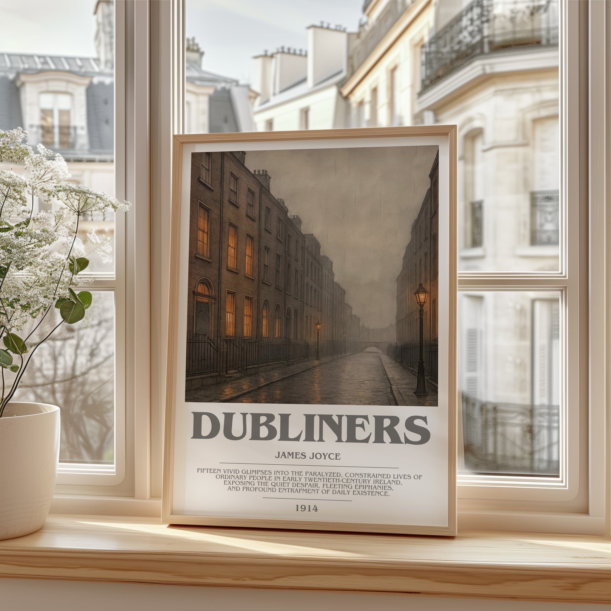 Dubliners bookish poster colour and style options – James Joyce book art