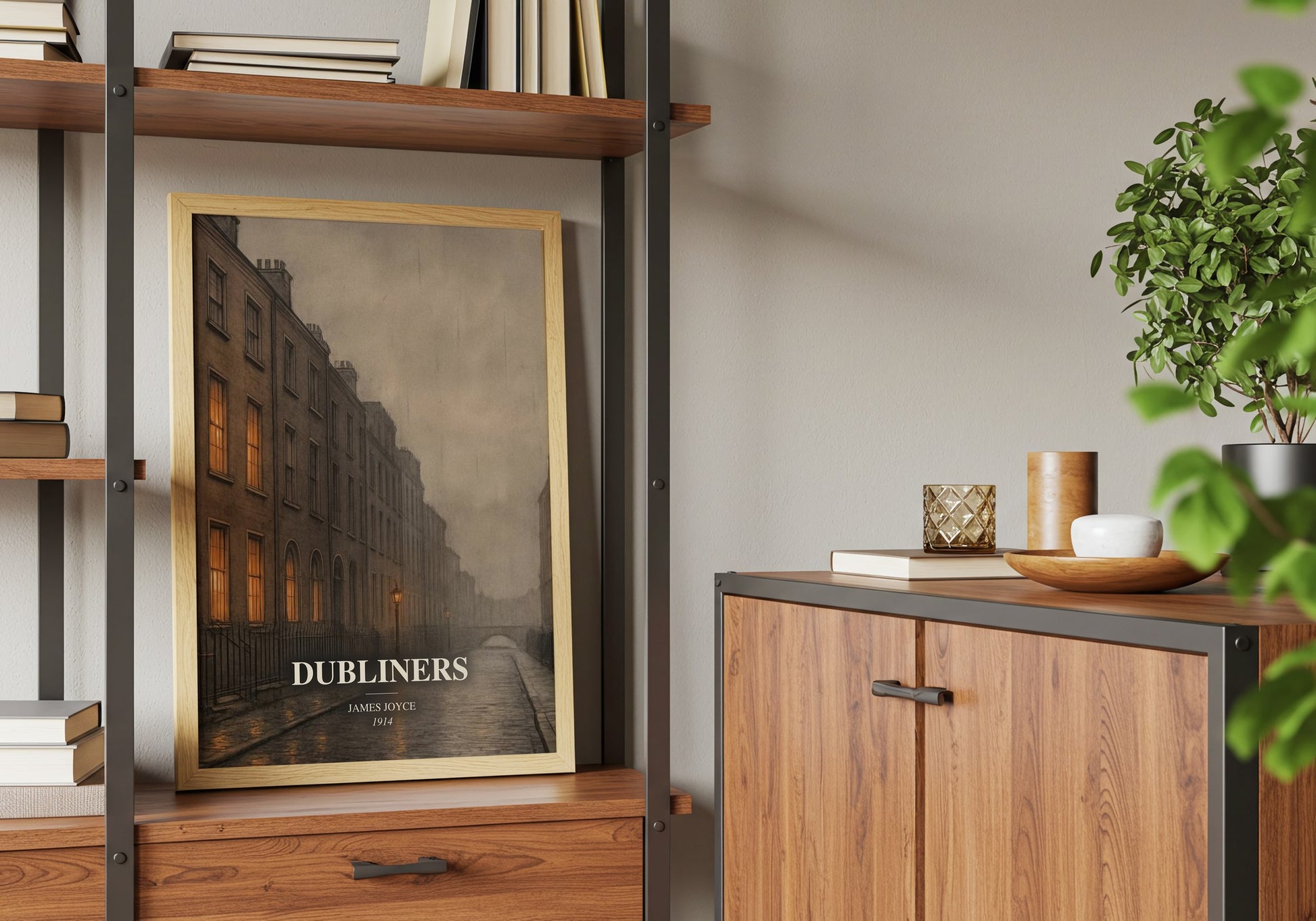 Dubliners book watercolour illustration paper finish options – matte satin gloss