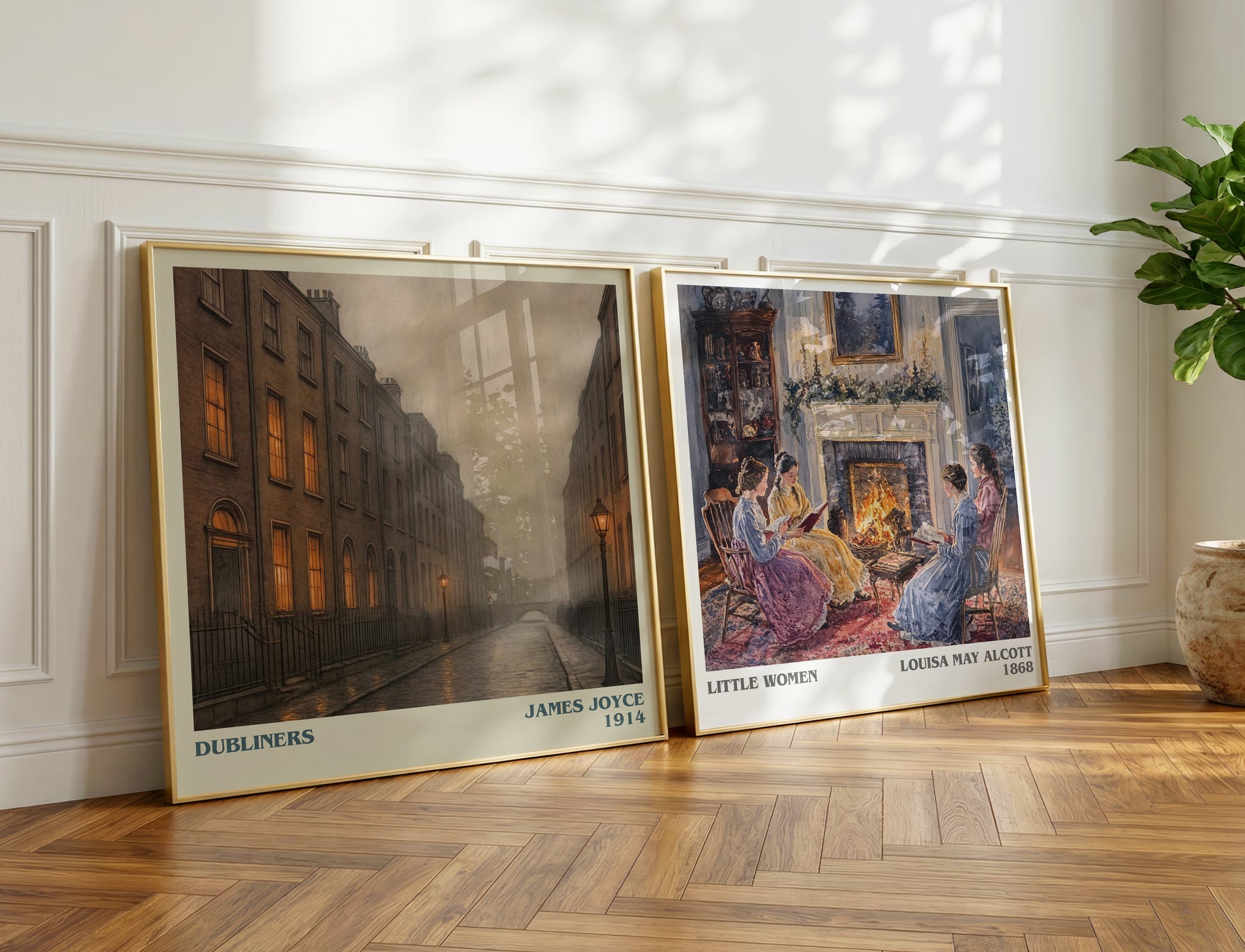 Dubliners literary print on bookshelf – James Joyce fan gift