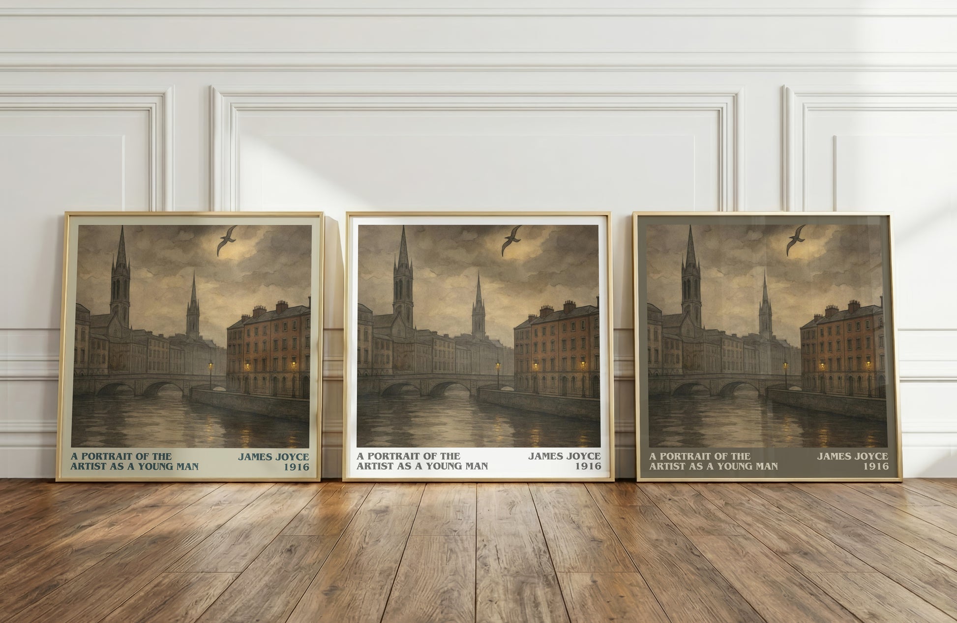 A Portrait of the Artist as a Young Man literary art print colour and style options – James Joyce book art