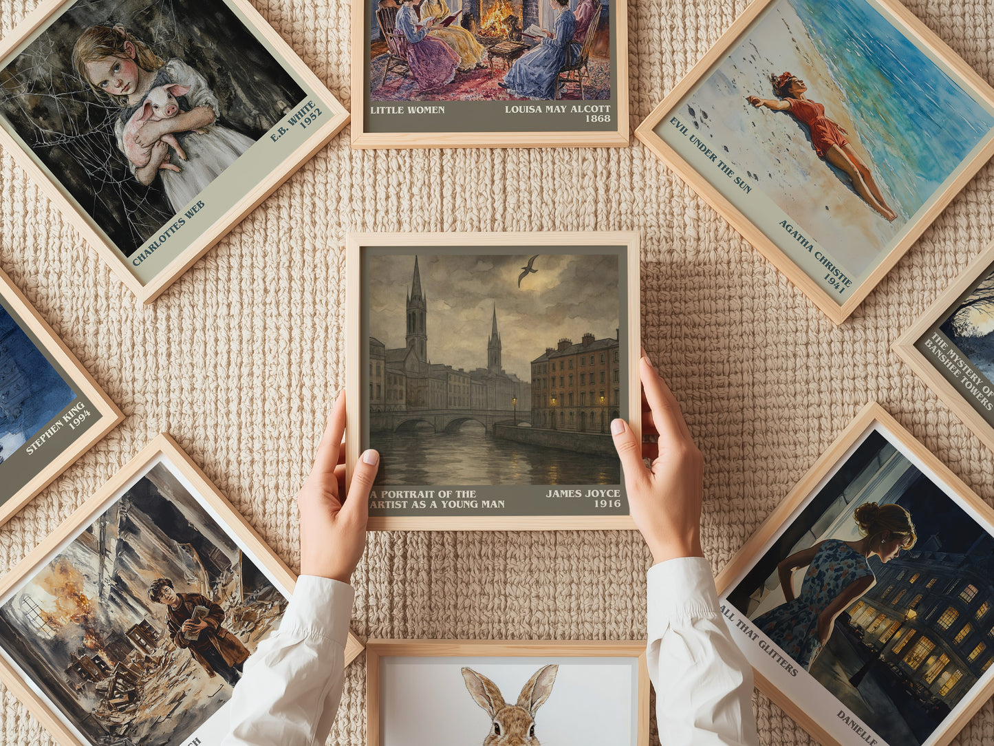 A Portrait of the Artist as a Young Man literary book poster framed on wall – coming of age wall art