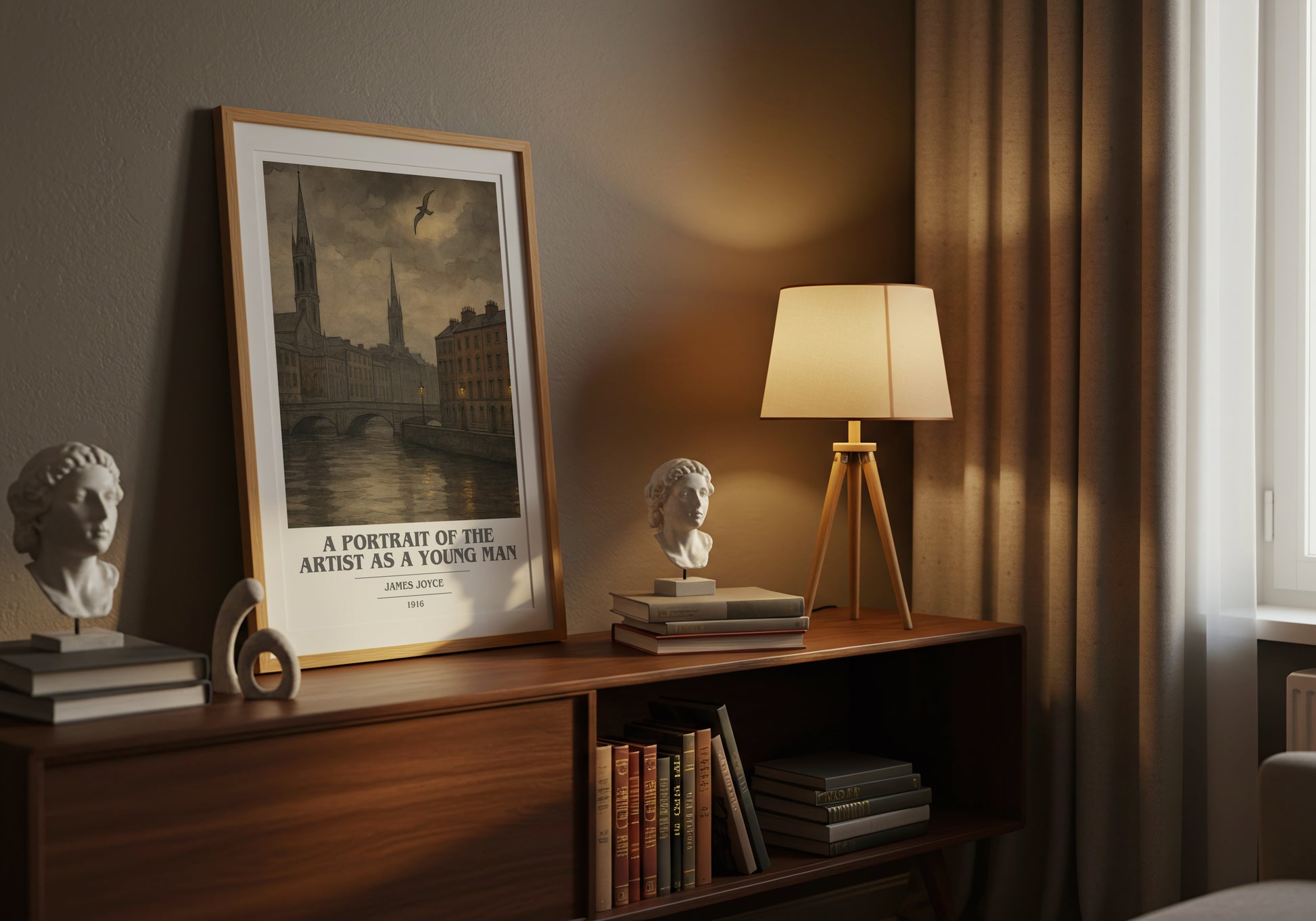 A Portrait of the Artist as a Young Man book cover book poster framed on wall – coming of age wall art