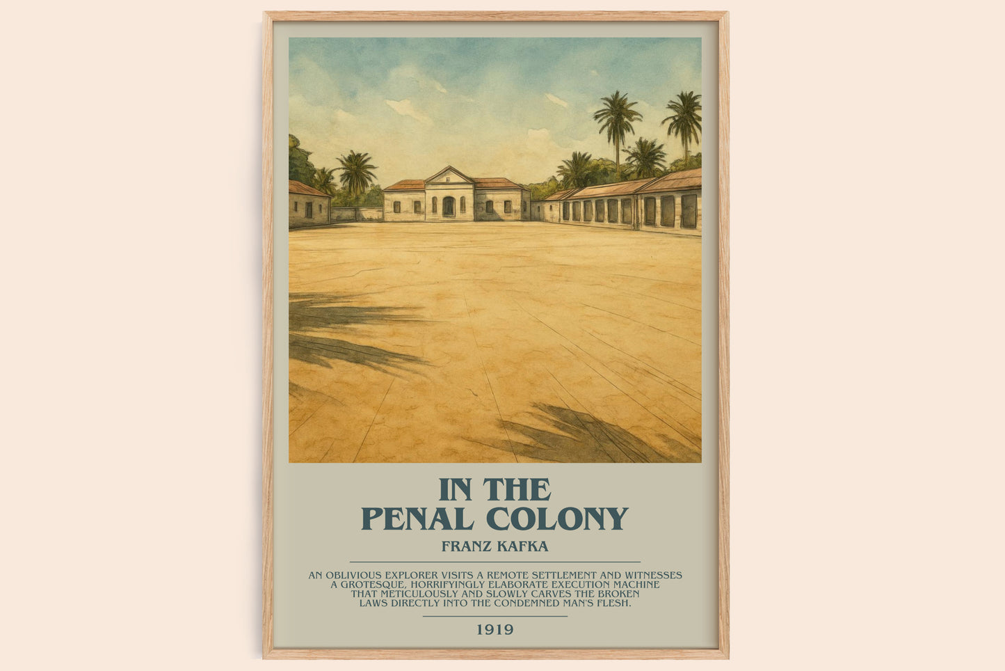 In the Penal Colony bookish book poster by Franz Kafka – framed literary art print