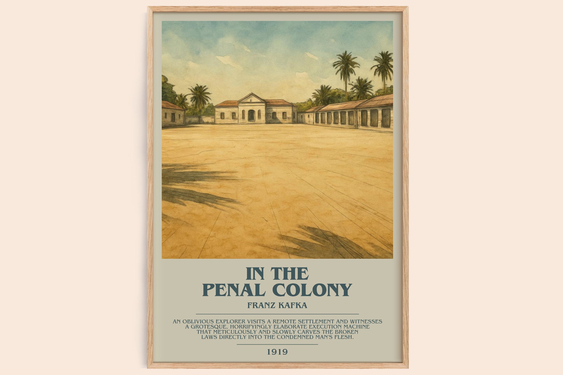 In the Penal Colony bookish book poster by Franz Kafka – framed literary art print