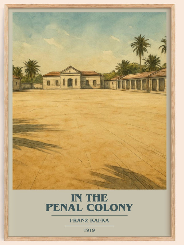 In the Penal Colony book cover book poster by Franz Kafka – framed literary art print