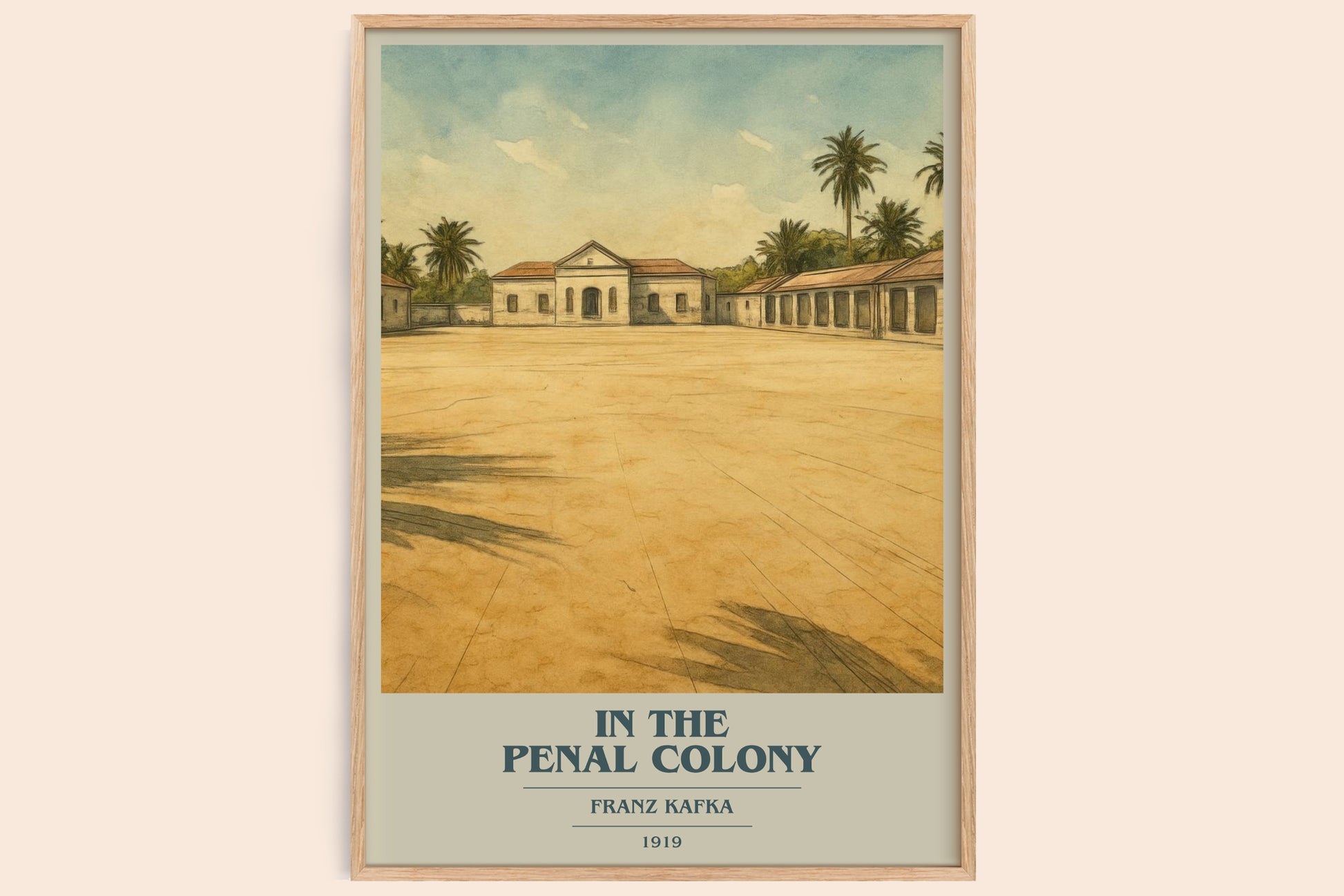 In the Penal Colony book cover book poster by Franz Kafka – framed literary art print