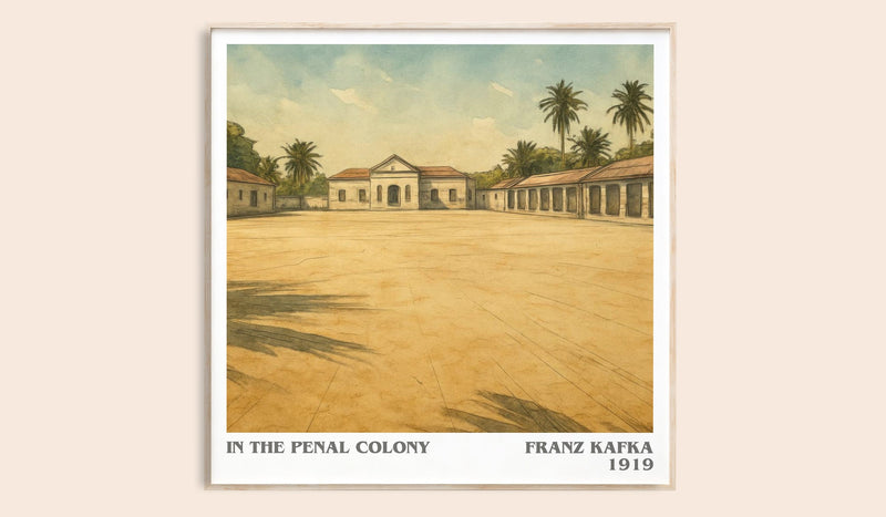 In the Penal Colony literary book poster by Franz Kafka – framed literary art print