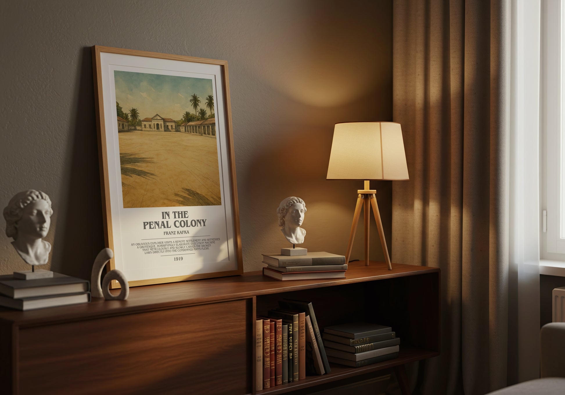 In the Penal Colony bookish book poster framed on wall – literary fiction wall art