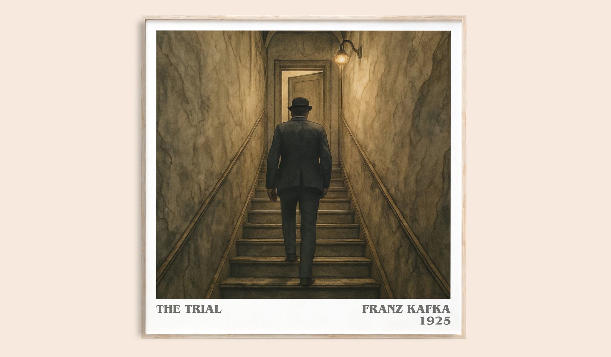 The Trial literary book poster by Franz Kafka – framed literary art print