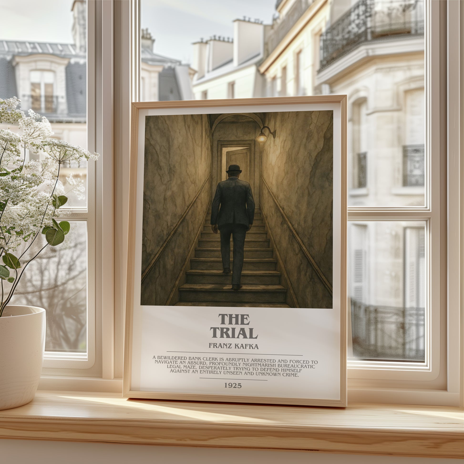 The Trial bookish poster colour and style options – Franz Kafka book art