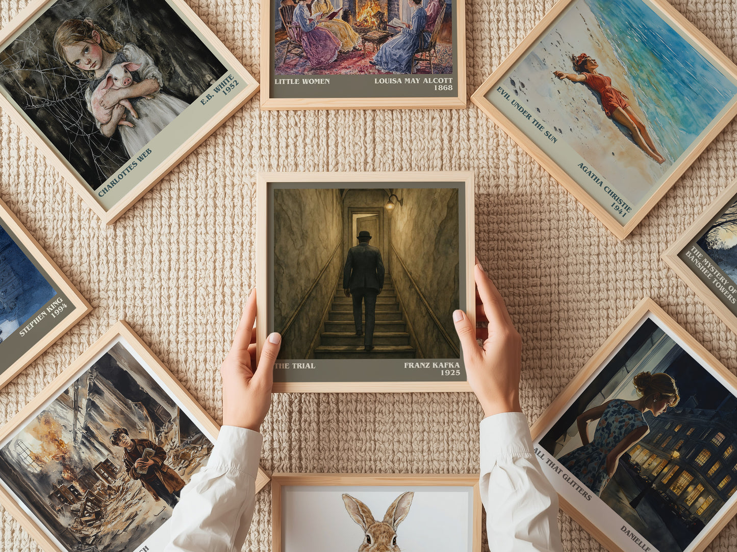 The Trial literary book poster framed on wall – literary fiction wall art