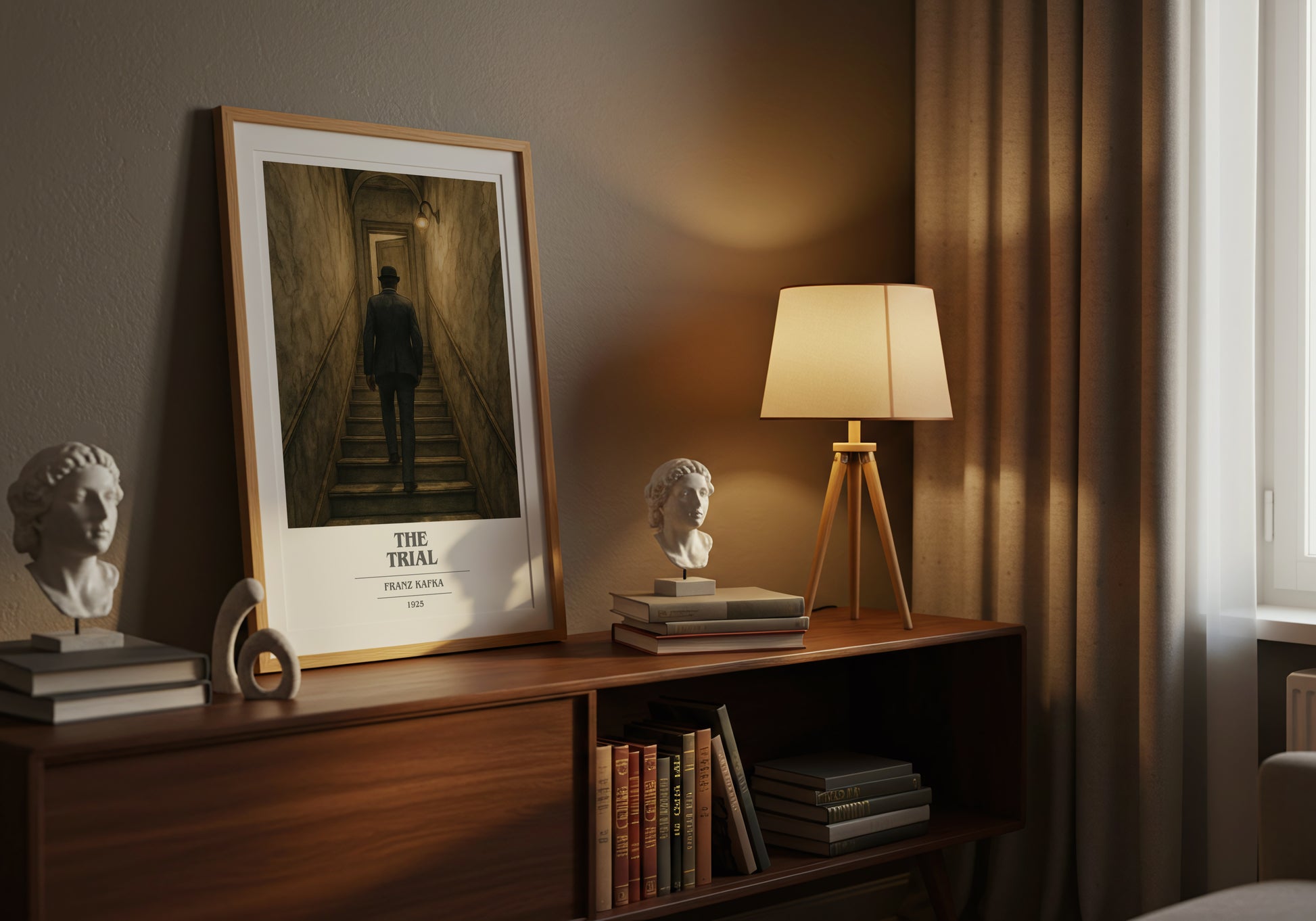 The Trial book cover book poster framed on wall – literary fiction wall art