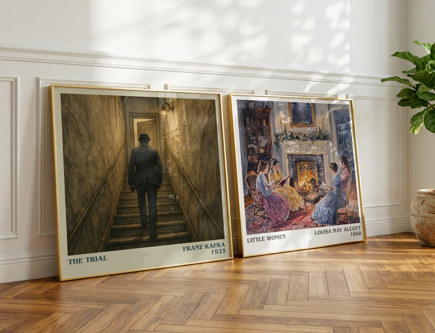 The Trial literary print on bookshelf – Franz Kafka fan gift