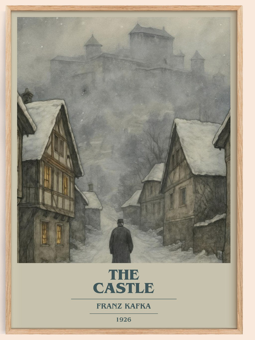 The Castle Book Cover Poster by Franz Kafka