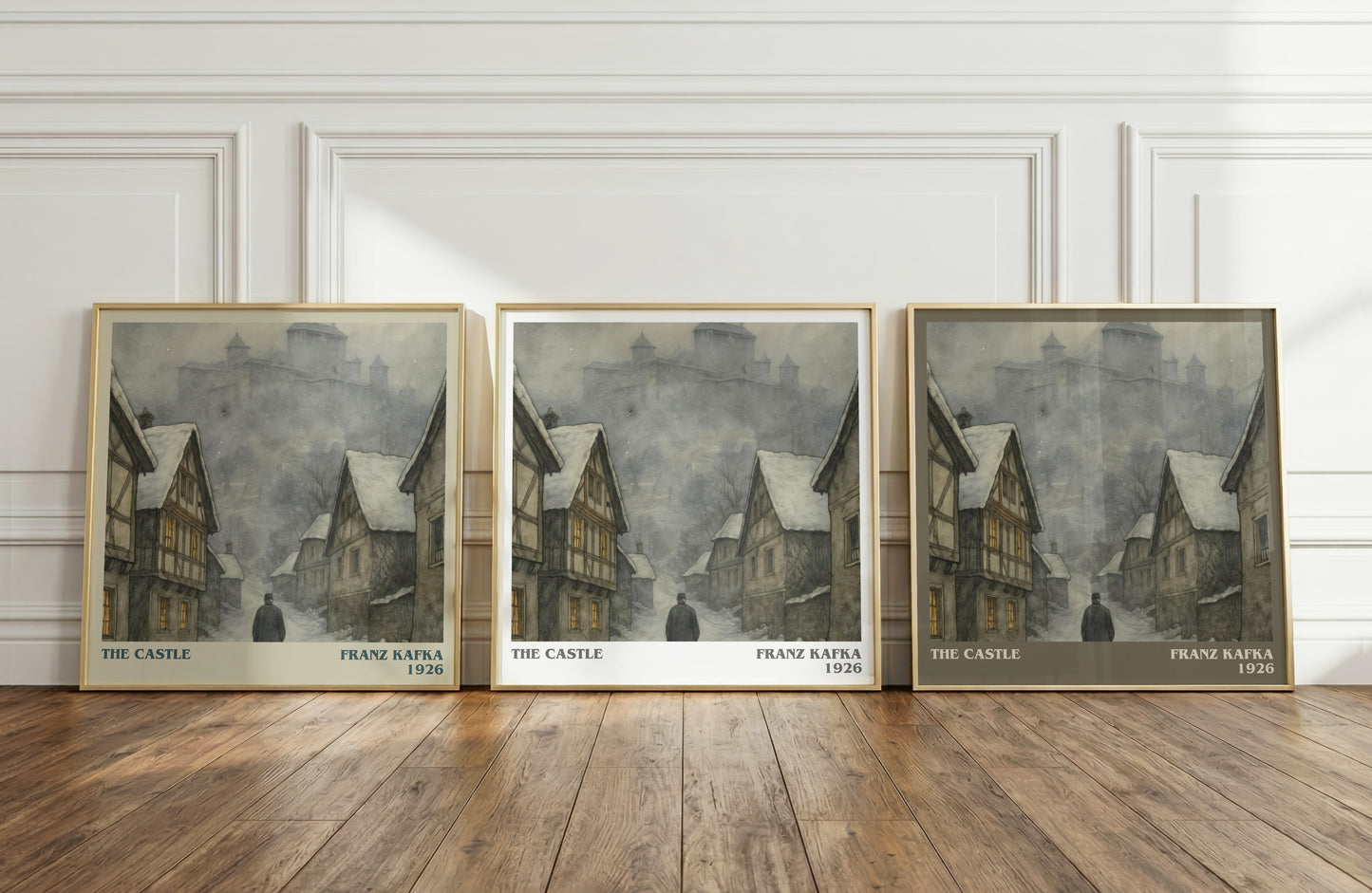 The Castle literary art print colour and style options – Franz Kafka book art