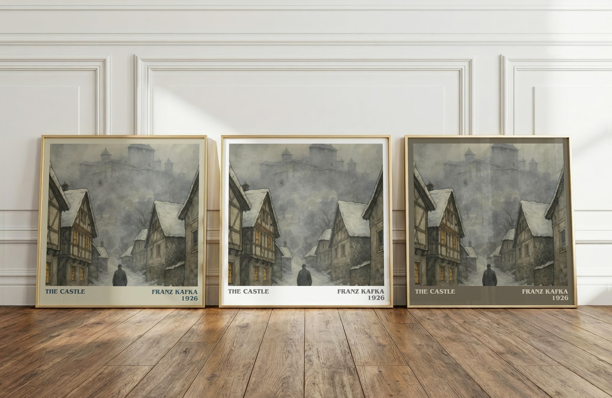 The Castle literary art print colour and style options – Franz Kafka book art