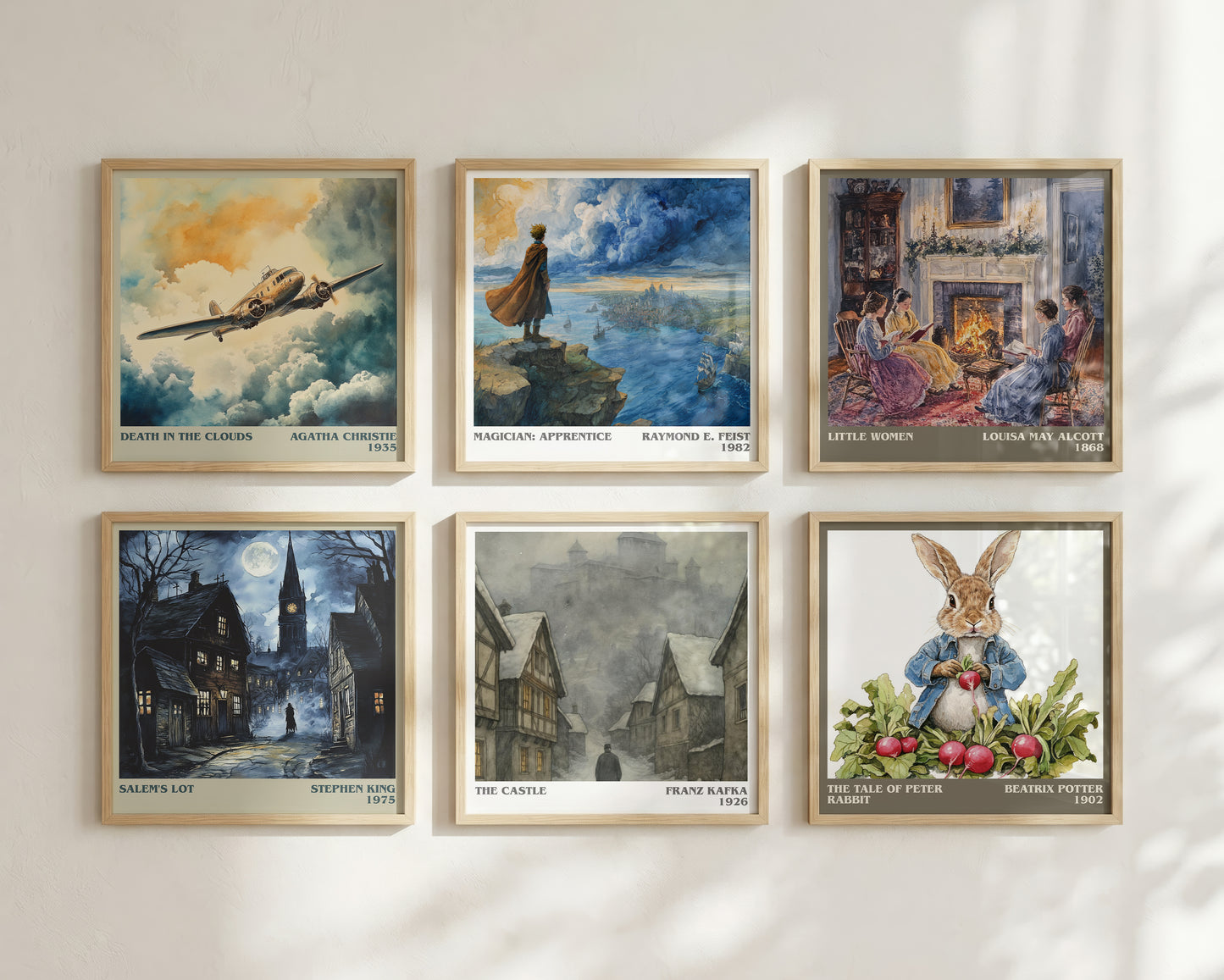 The Castle literary print framed by window – literary home decor