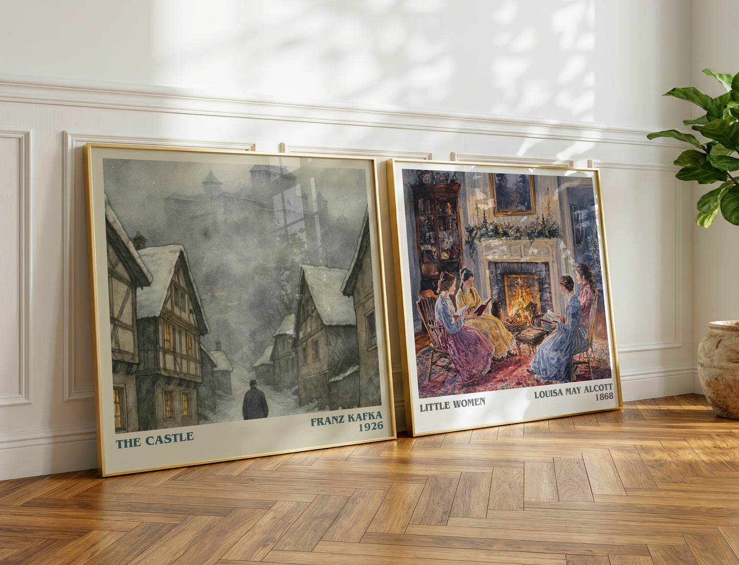 The Castle literary print on bookshelf – Franz Kafka fan gift