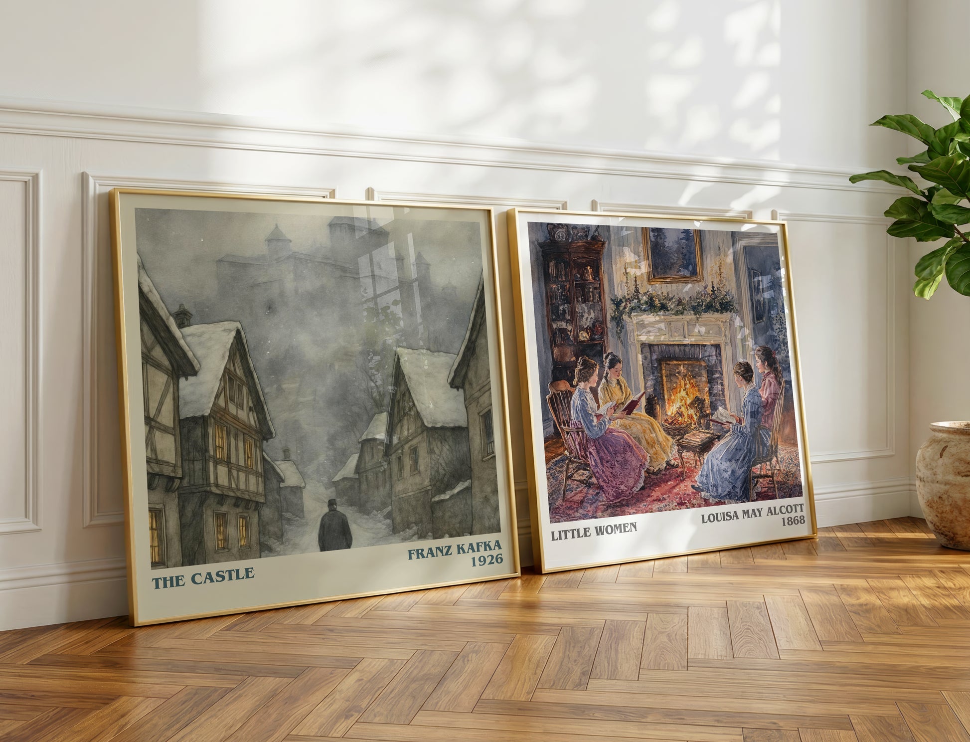 The Castle literary print on bookshelf – Franz Kafka fan gift