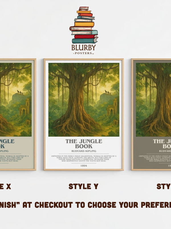 The Jungle Book bookish print in frame leaning in hallway – childrens wall art