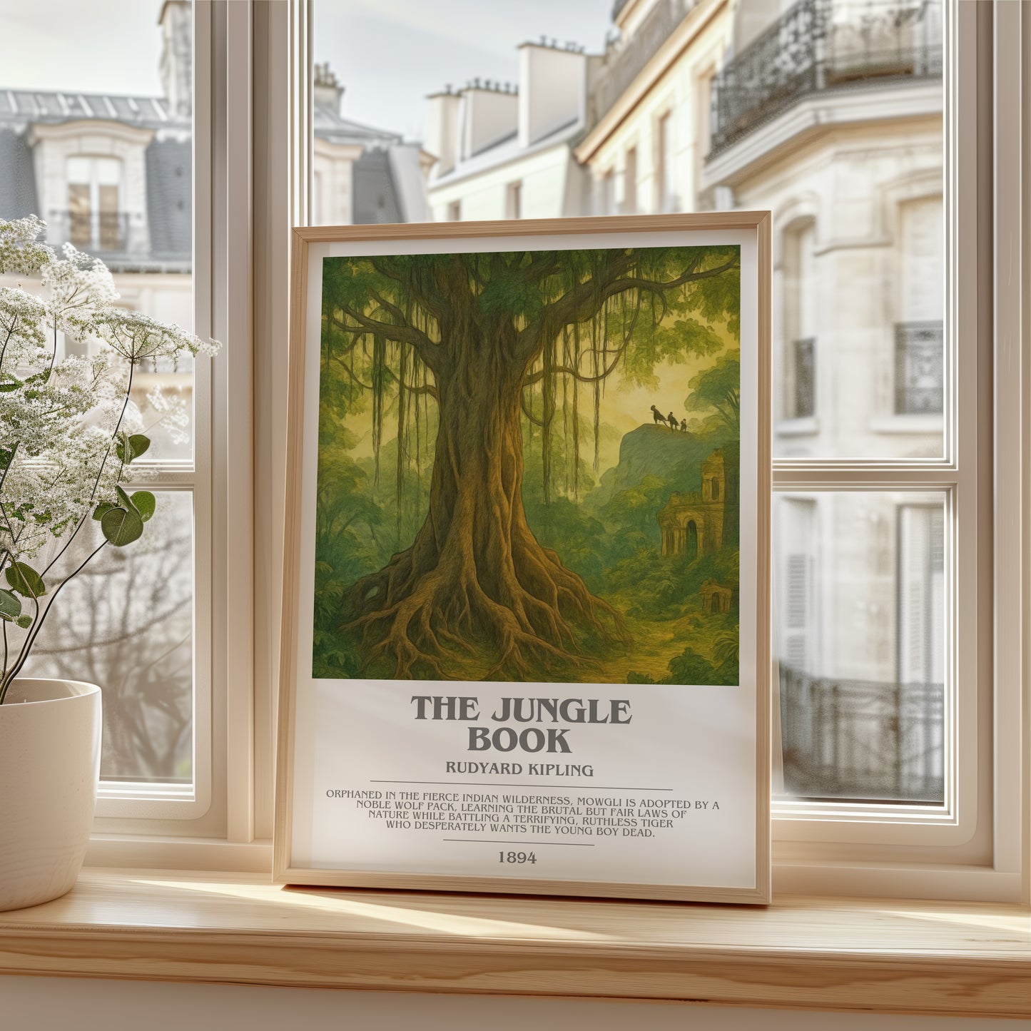 The Jungle Book bookish poster colour and style options – Rudyard Kipling book art