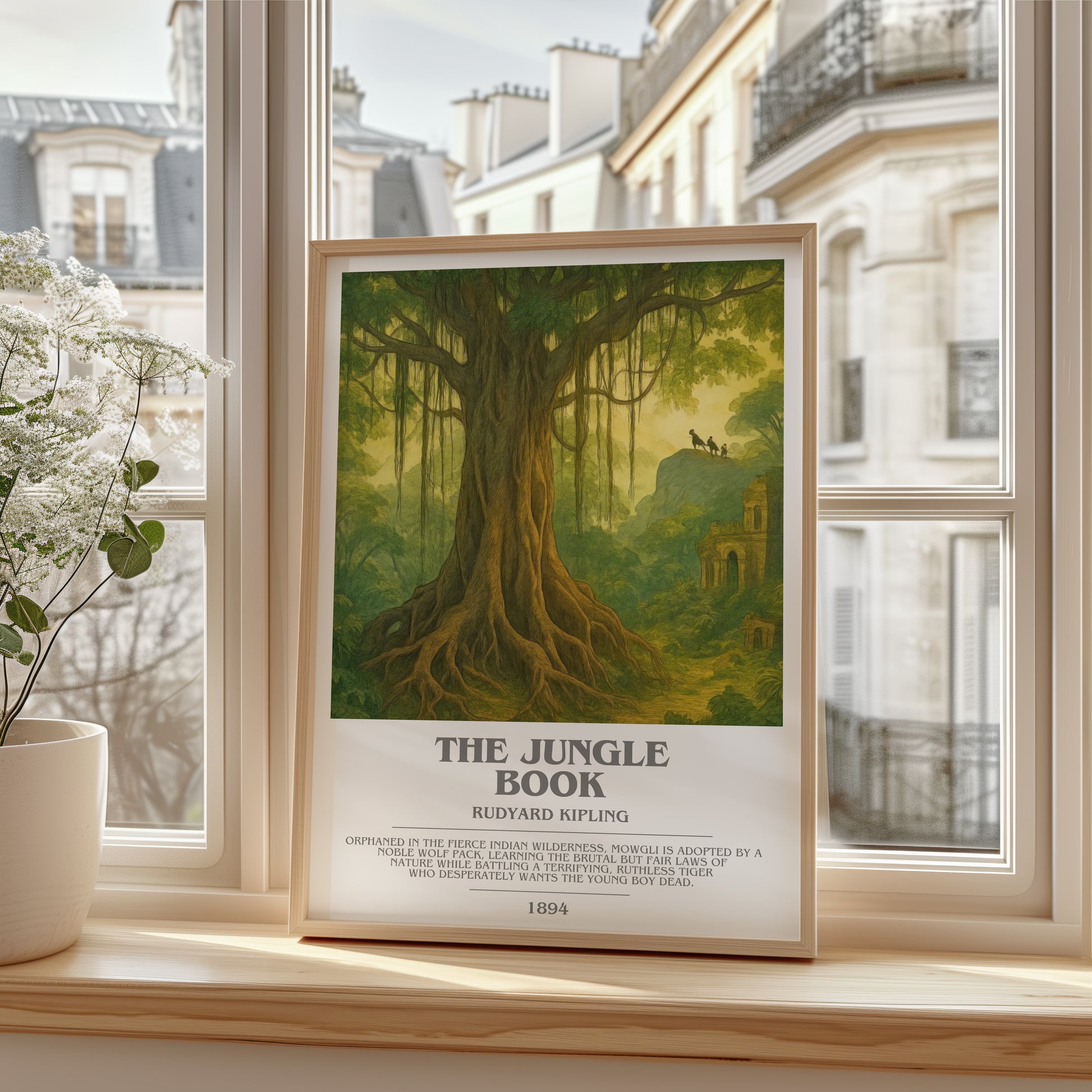 The Jungle Book bookish poster colour and style options – Rudyard Kipling book art
