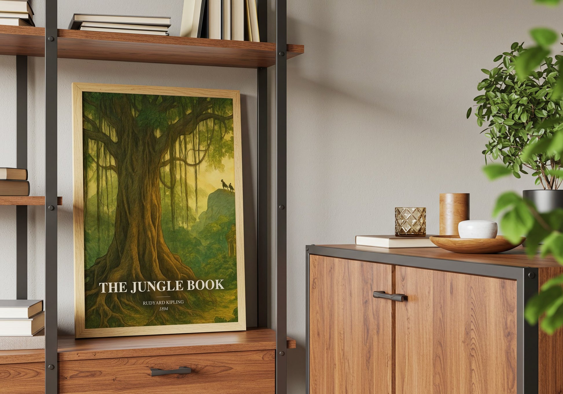 The Jungle Book book watercolour illustration paper finish options – matte satin gloss