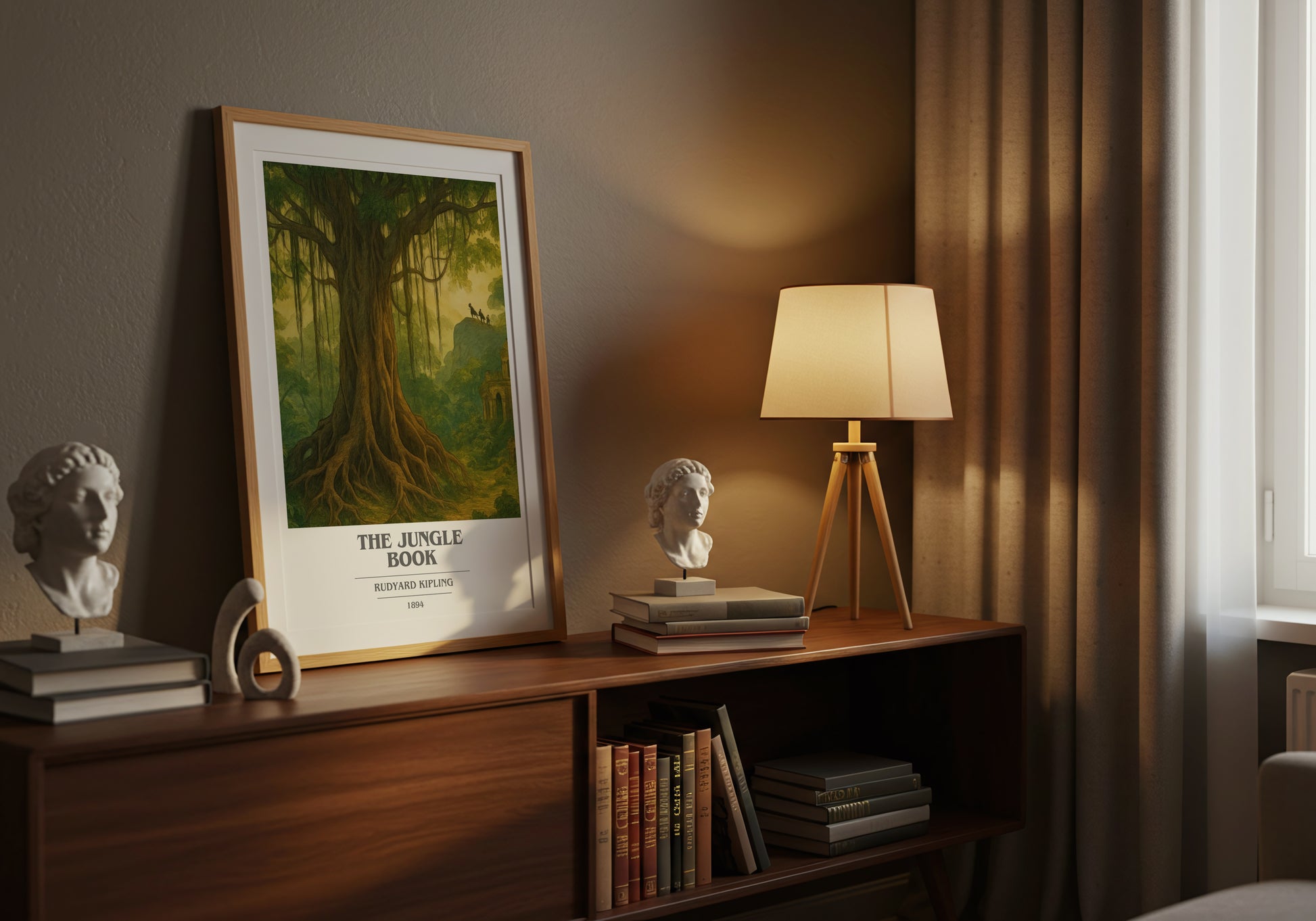 The Jungle Book book cover book poster framed on wall – childrens wall art