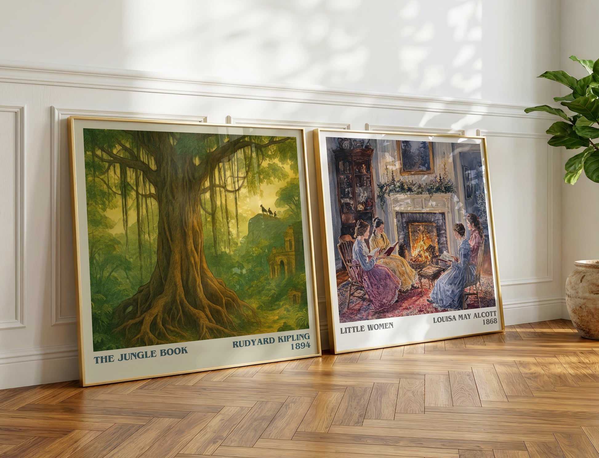 The Jungle Book literary print on bookshelf – Rudyard Kipling fan gift