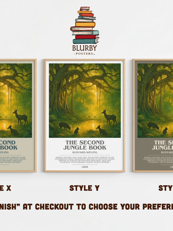 The Second Jungle Book bookish print in frame leaning in hallway – childrens wall art