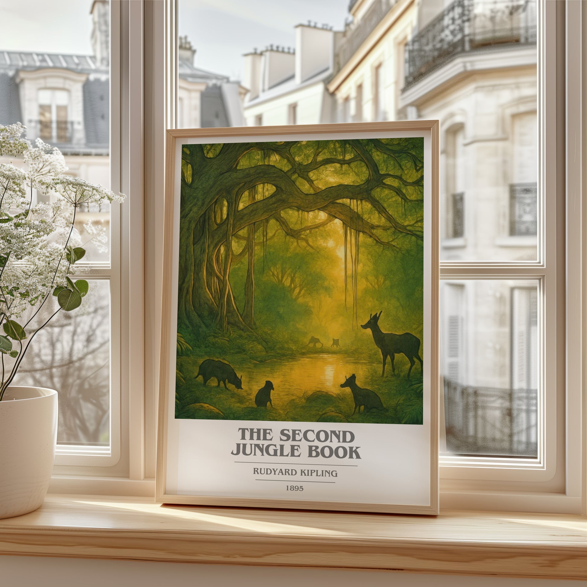 The Second Jungle Book book cover poster colour and style options – Rudyard Kipling book art