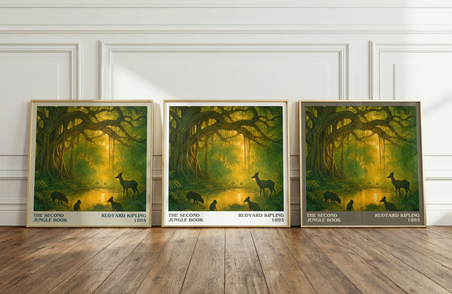 The Second Jungle Book literary art print colour and style options – Rudyard Kipling book art