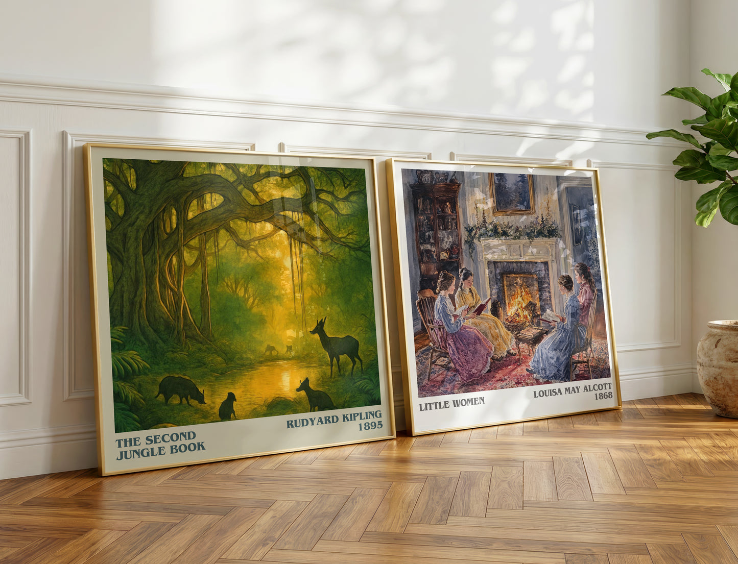 The Second Jungle Book literary print on bookshelf – Rudyard Kipling fan gift