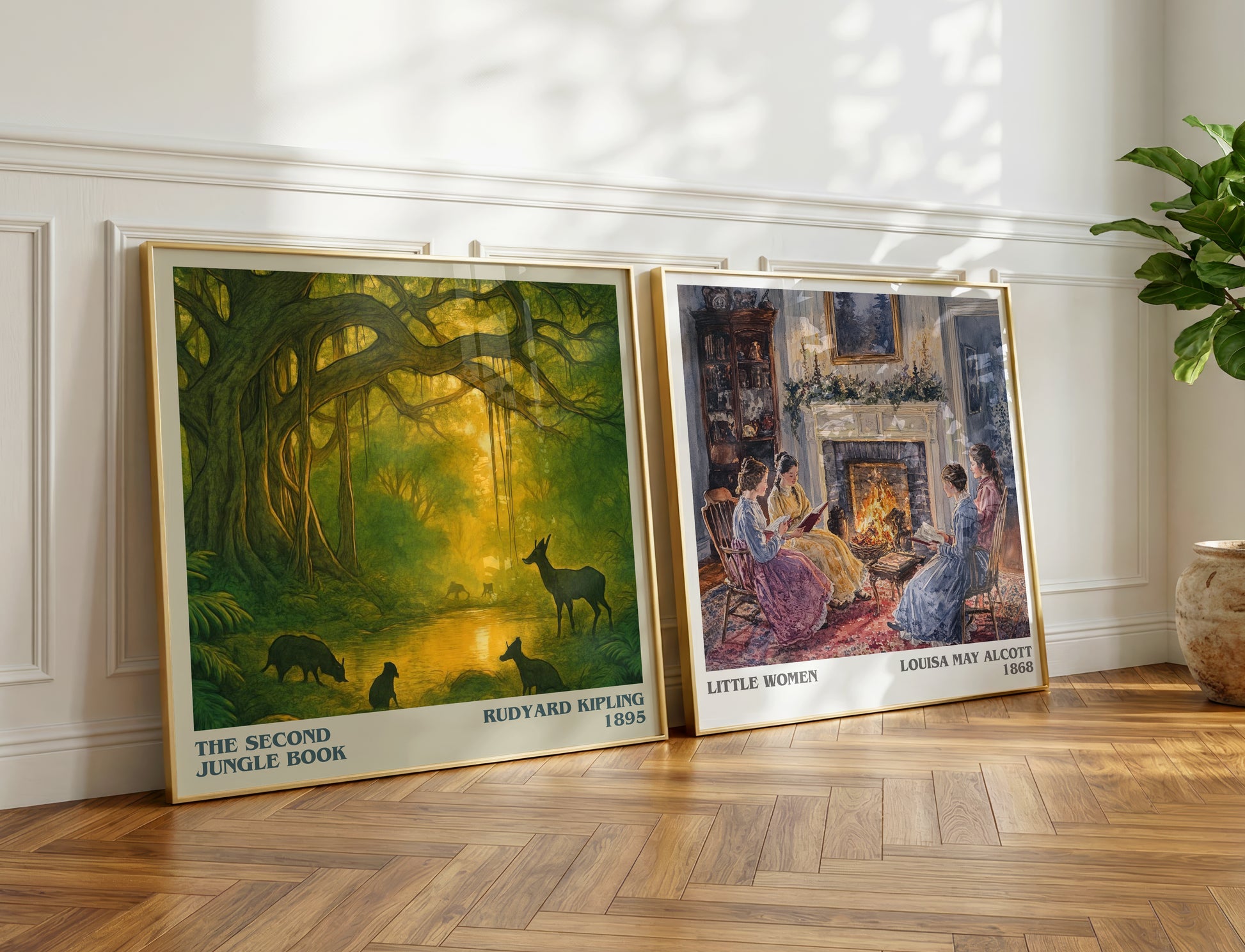 The Second Jungle Book literary print on bookshelf – Rudyard Kipling fan gift
