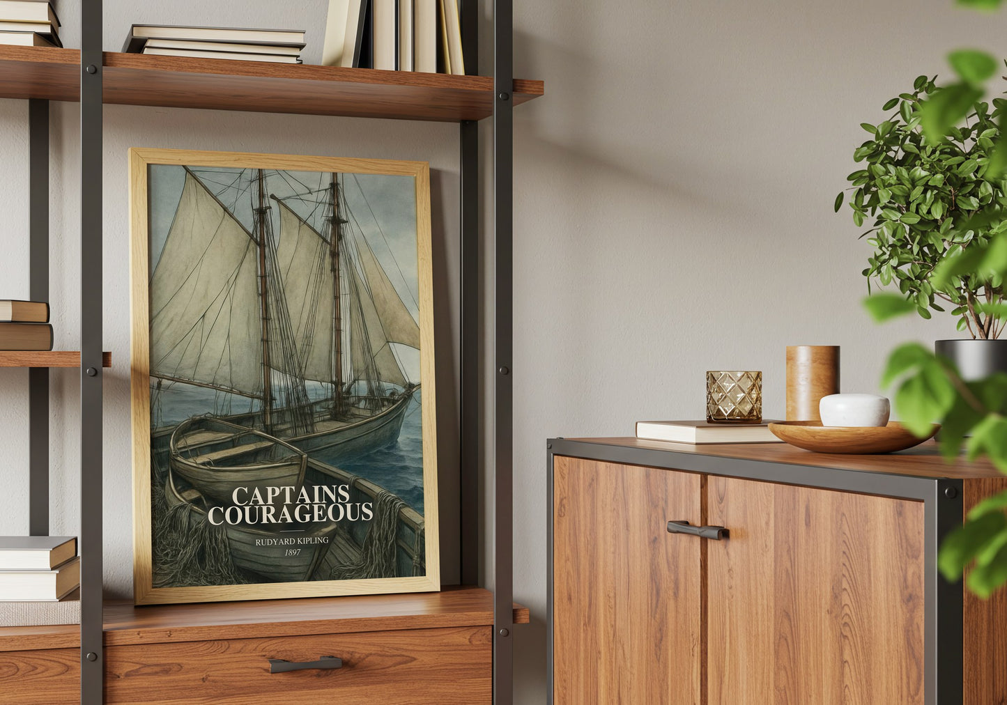 Captains Courageous book watercolour illustration paper finish options – matte satin gloss