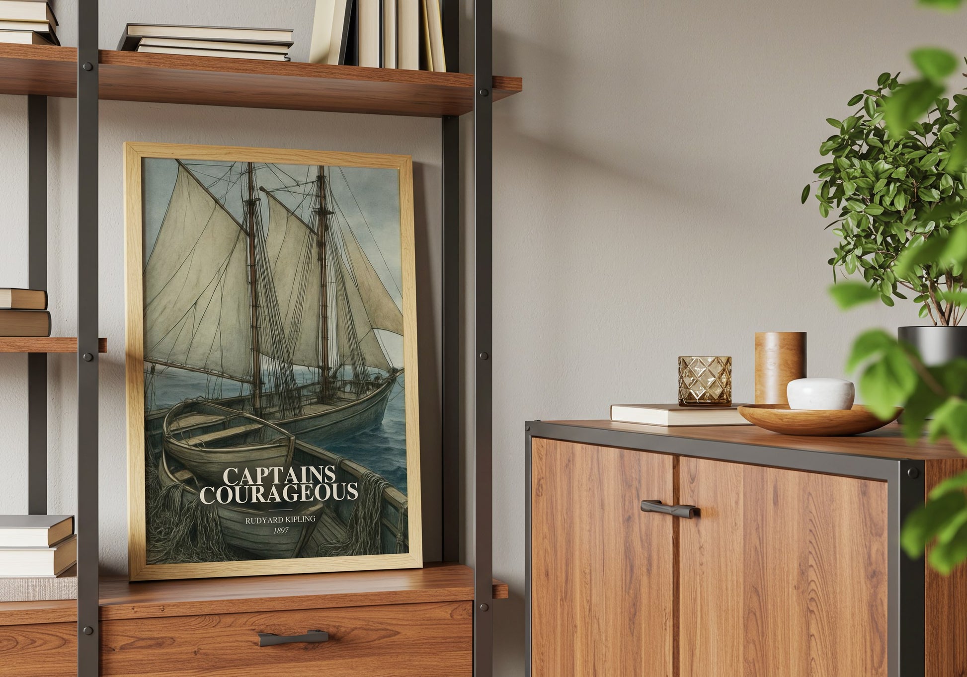 Captains Courageous book watercolour illustration paper finish options – matte satin gloss
