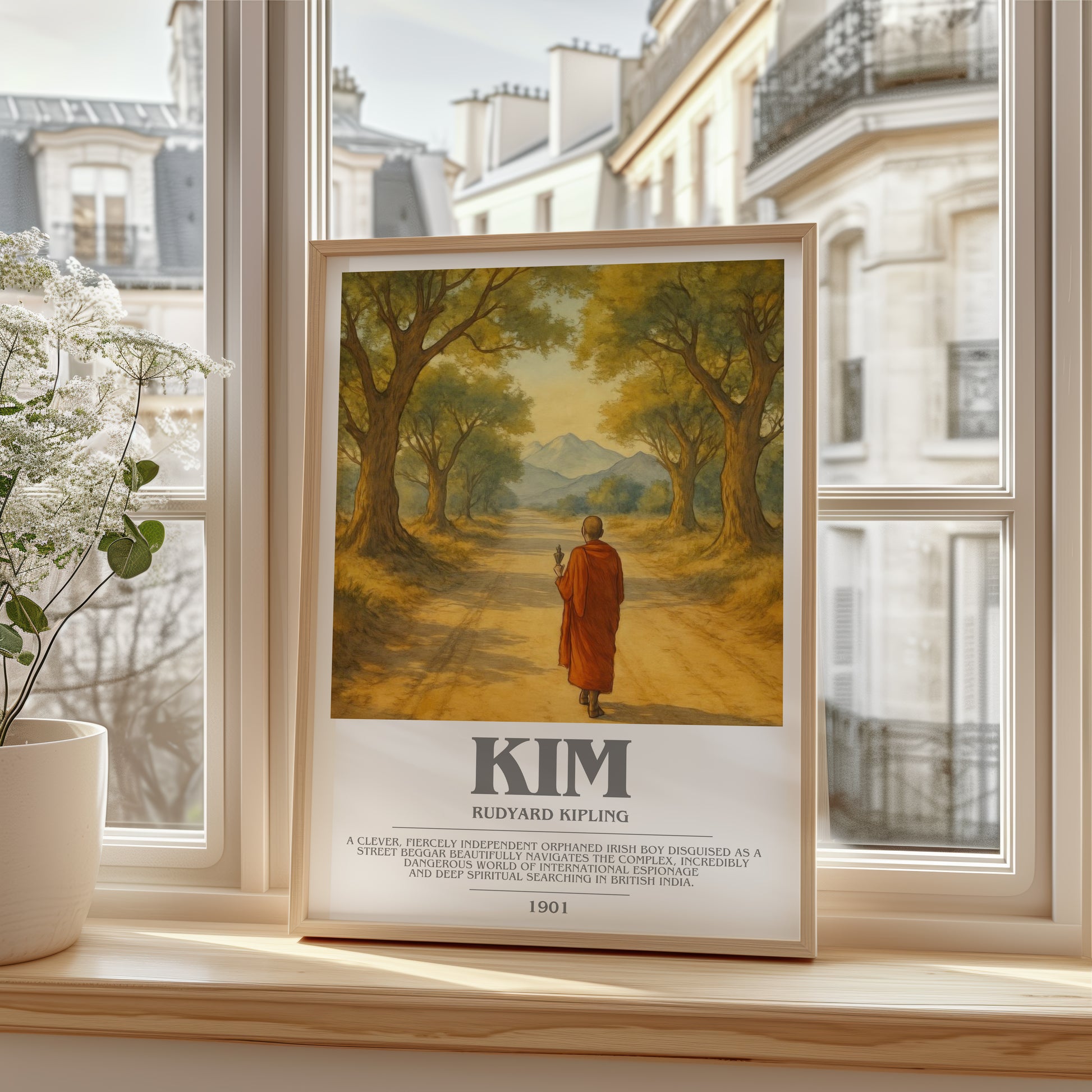 Kim bookish poster colour and style options – Rudyard Kipling book art