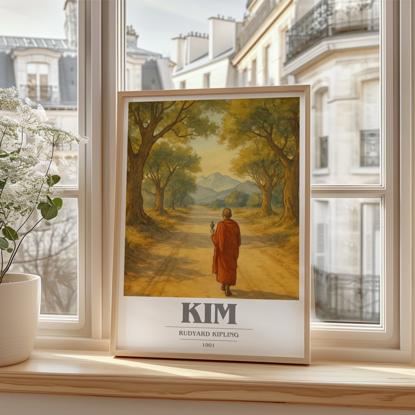 Kim book cover poster colour and style options – Rudyard Kipling book art