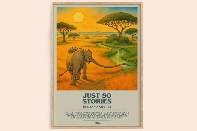 Just So Stories Bookish Wall Art by Rudyard Kipling (Modern style)