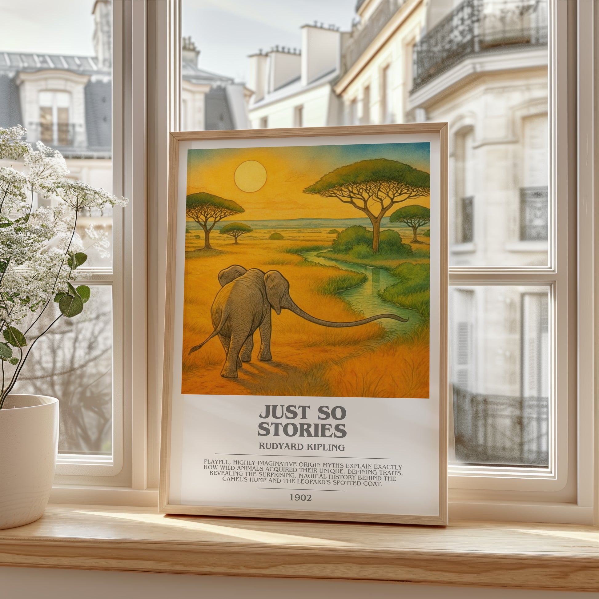 Just So Stories bookish poster colour and style options – Rudyard Kipling book art